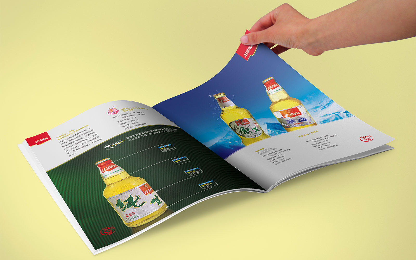三泰啤酒產品畫冊設計